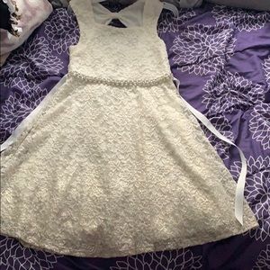 Girls off white dress